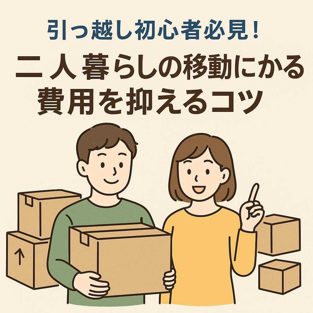 引っ越し初心者必見！二人暮らしの移動にかかる費用を抑えるコツ