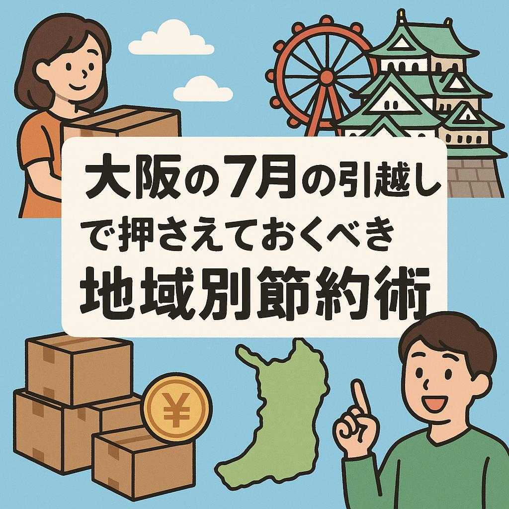 大阪の7月の引越しで押さえておくべき地域別節約術