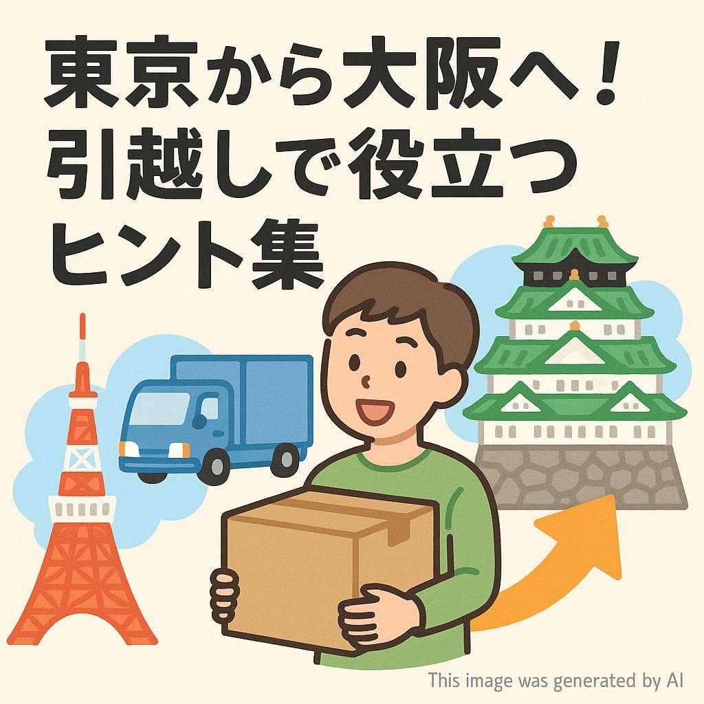 東京から大阪へ！引越しで役立つヒント集